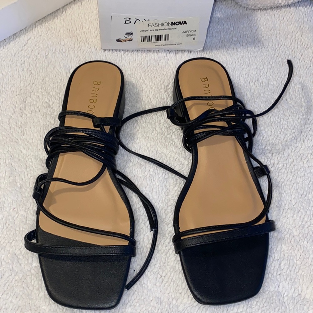 Fashion nova strap up shoe